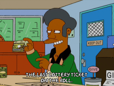 Simpson's lottery ticket gif