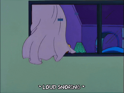La povera Marge Simpson non riesce a dormire a causa del russare di Homer