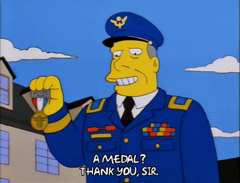 Image result for simpsons medal gif