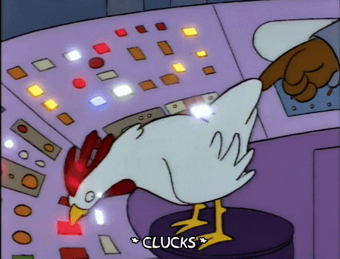 Season 5 Chicken Pecking Buttons At Power Plant GIF