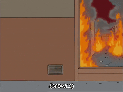 Episode 18 Burning Building Gif By The Simpsons Find Share On Giphy