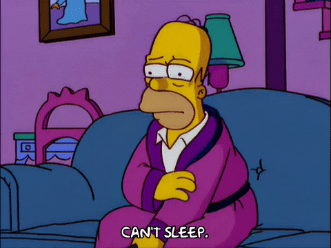 Homer Simpson no puede dormir