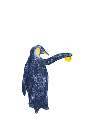 Pingouin qui fait du yoyo