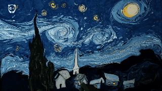Verti agua oscura en un contenedor y la convirti en La noche estrellada  de Van Gogh  Upsocl