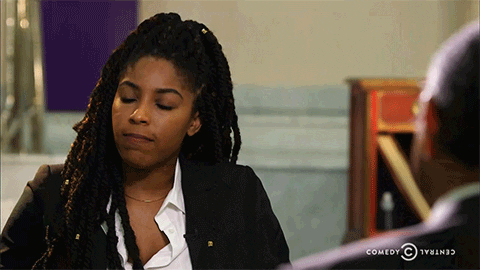 Jessica Williams Reaction GIF by The Daily Show with Trevor Noah - Find & Share on GIPHY