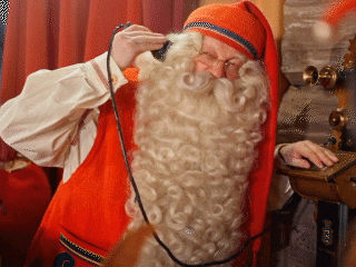 Festive Feature: GIF of Santa on the phone. 