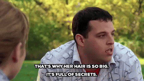 That's why her hair is so big it's full of secrets Mean Girls