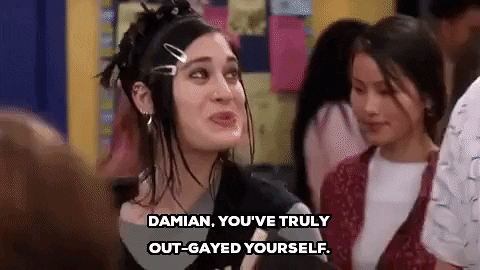 Lizzy Caplan Damian Youve Truly Out Gayed Yourself GIF