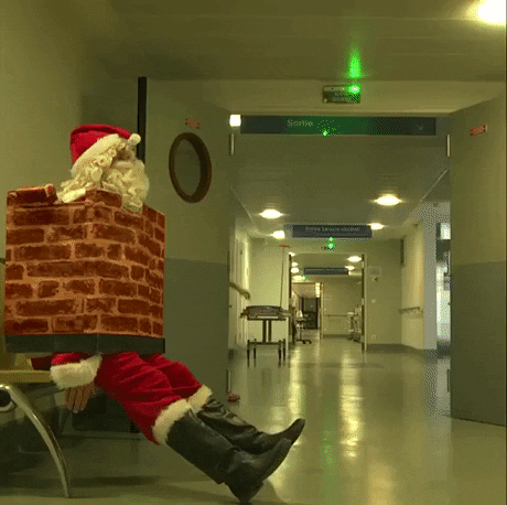 Some Santa next day to Christmas in funny gifs