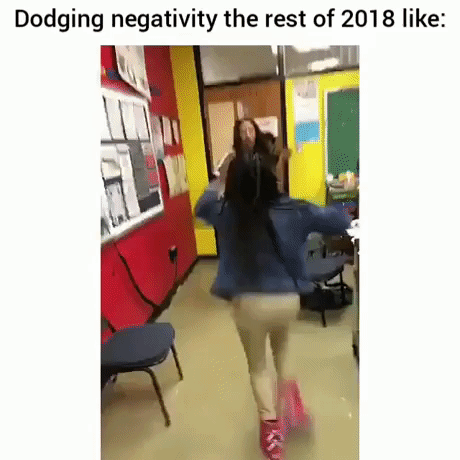 No Negativity In 2018 in funny gifs