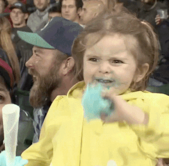 Little girl showing her excitement