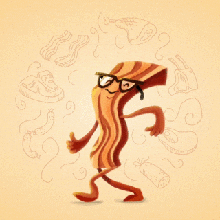 NeonMob art breakfast bacon meat