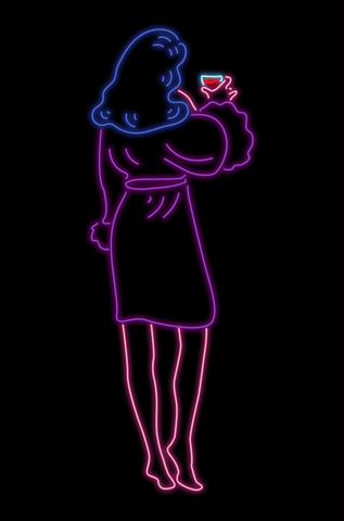 Woman Drinking animated GIF