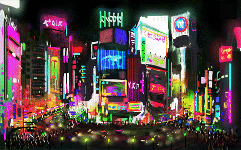 Colorful Night Life GIF by Phazed - Find & Share on GIPHY