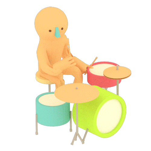 Musician Drumming Sticker by Julian Glander for iOS & Android GIPHY