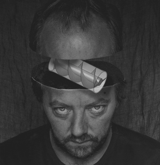 François Dejardin black and white screw mysterious self-portrait
