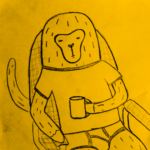 Coffee Monkey animated GIF