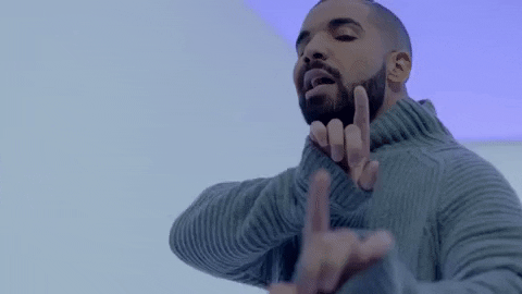 Rapper Drake dancing in his music video for Hotline Bling