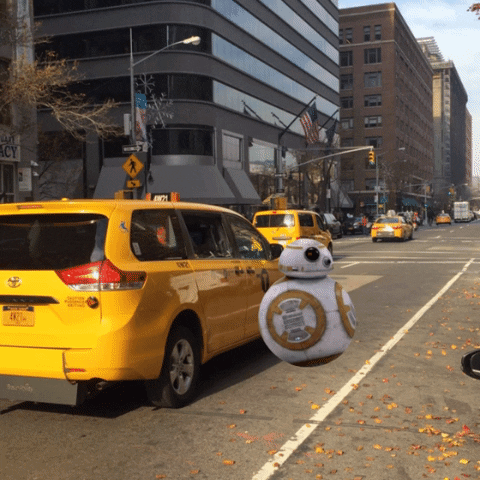 GIPHY CAM star wars the force awakens traffic bb8
