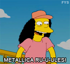 The Simpsons Metallica GIF