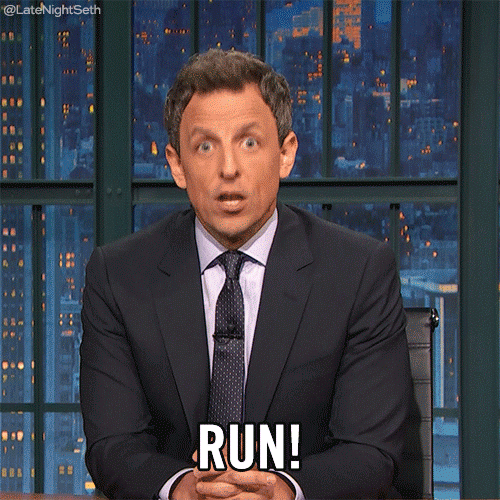 Seth Meyers Run GIF by Late Night with Seth Meyers Find & Share on GIPHY