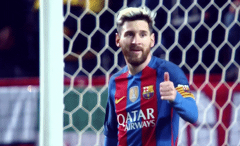 Lionel Messi Thumbs Up GIF by FC Barcelona