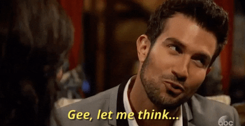 Let Me Think Abc GIF by The Bachelorette - Find & Share on GIPHY