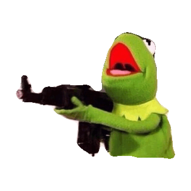 Gun Kermit Sticker by imoji for iOS & Android GIPHY