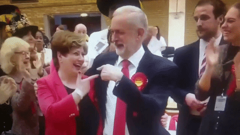 Image result for fist bump corbyn gif