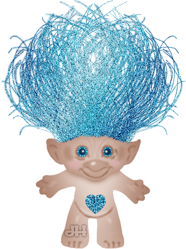 blue hair troll