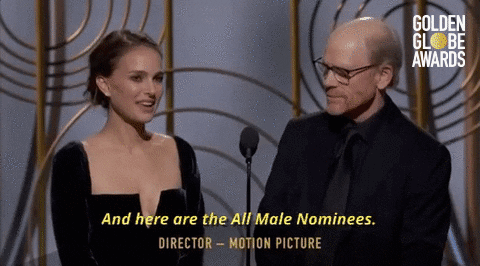 Natalie Portman And Here Are The All Male Nominees GIF by Golden Globes - Find & Share on GIPHY