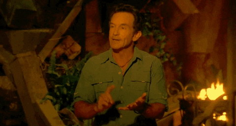 TV Show 'Survivor' host with text outwit outplay outlast
