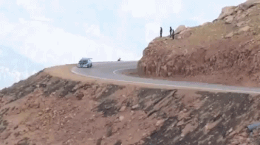 Drifting Next To Cliff in funny gifs
