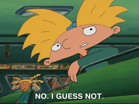 Hey Arnold Gif with No i guess not phrase