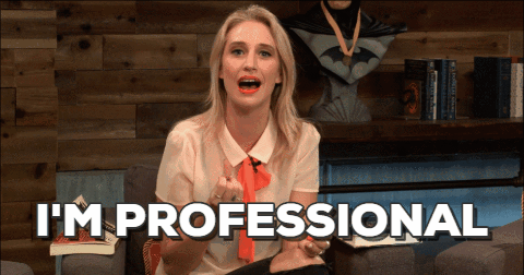 girl saying I'm professional