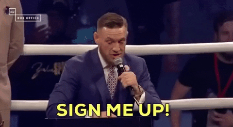 Sign Me Up Conor Mcgregor GIF by UFC - Find & Share on GIPHY