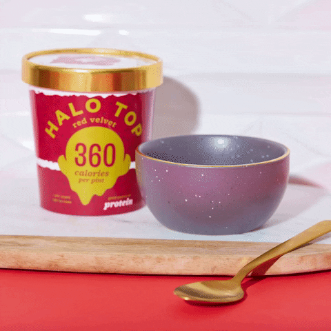 scoops of ice cream put in a bowl