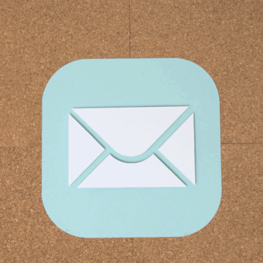 Email icon with rising notifactions