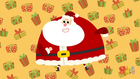 Sweet and cute Santa Claus dancing