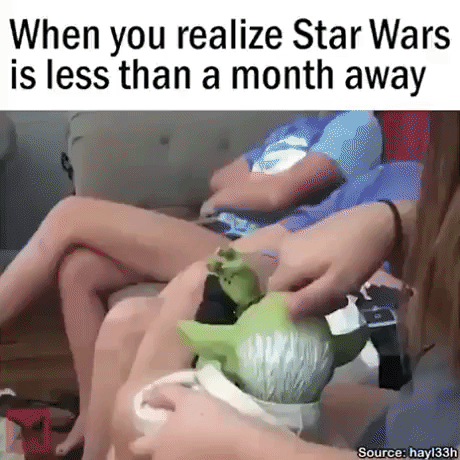 Star Wars Fans Waiting For The Movie in funny gifs