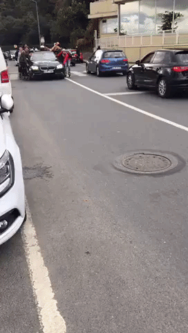Next Level Car Pooling in funny gifs