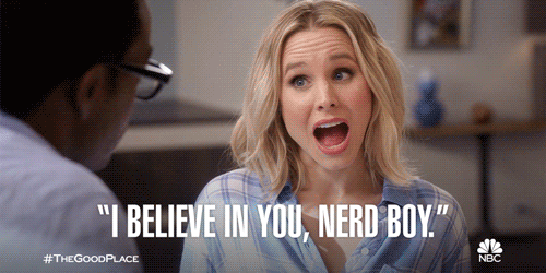Season 2 I Believe In You Nerd Boy GIF by The Good Place - Find & Share on GIPHY