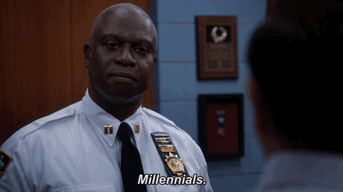 Andre Braugher Millennials GIF by Brooklyn Nine-Nine - Find & Share on GIPHY