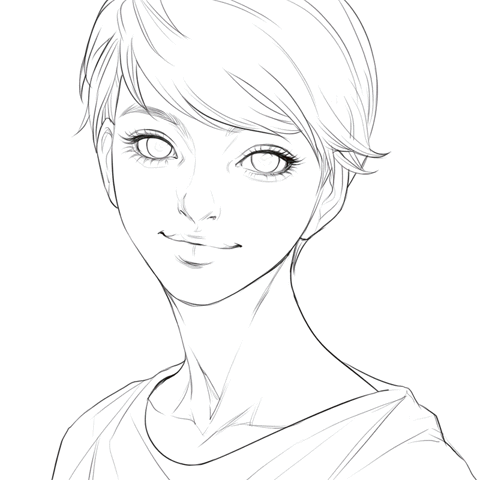 Pin By Pierre Dupiat Illustrateur On Drawing References Digital Portrait Art Painting Process Anime Lineart