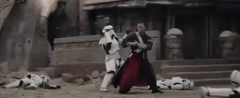 Chirrut Imwe en Baze Malbus - Star Wars Disney Plus serie