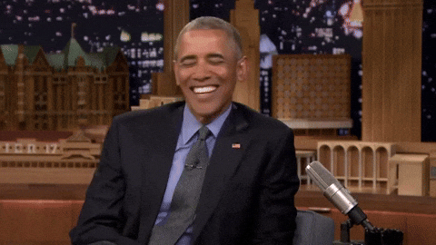 Image result for laughing obama gif