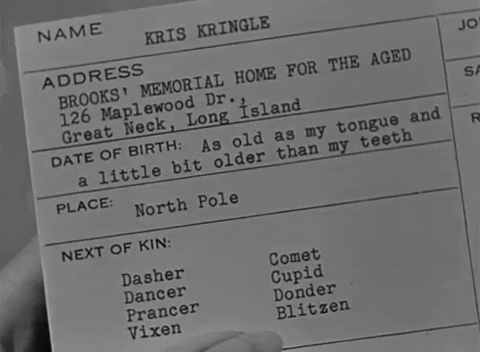 Miracle On 34Th Street Employee Card GIF
