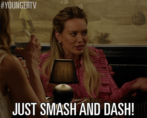 Tv Land Smash And Dash GIF by YoungerTV - Find & Share on GIPHY