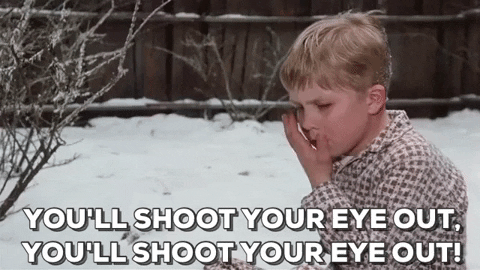 Image result for ralphie shooting eye out gifs
