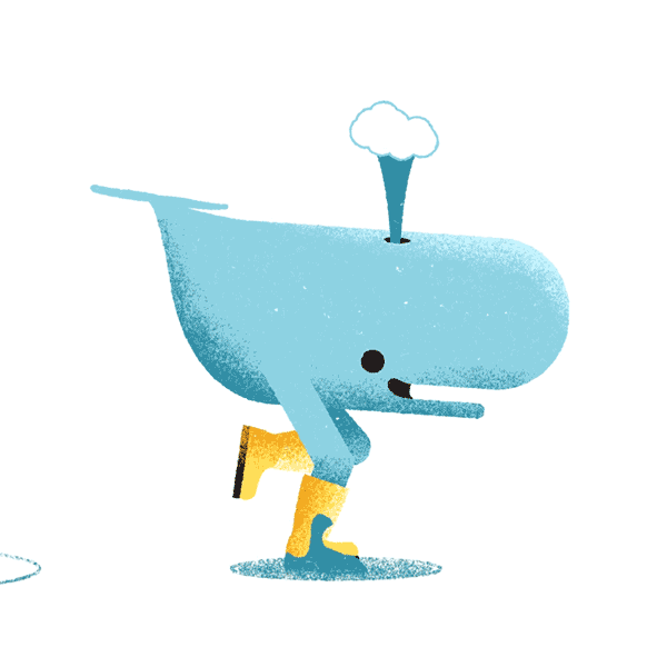 Animated Whale running gif